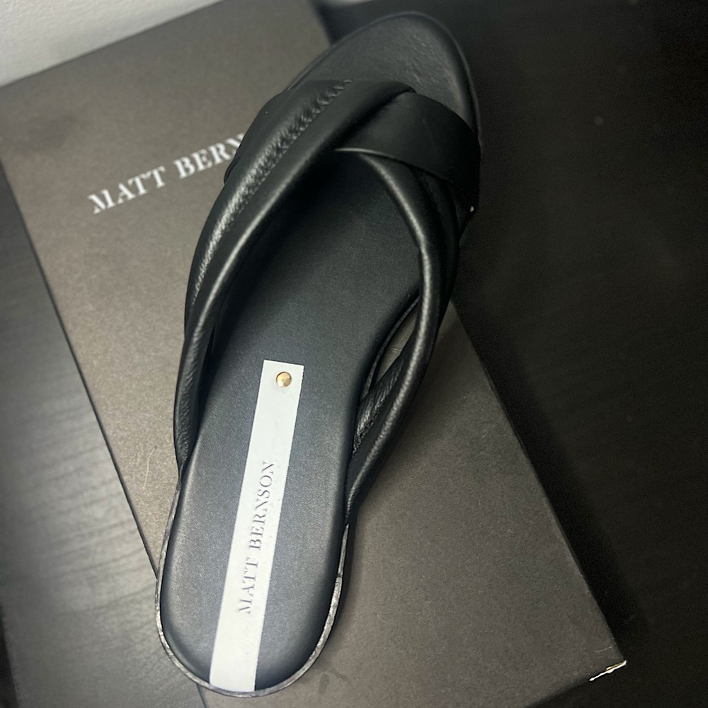 Matt Bernson Raven Leather Sandal